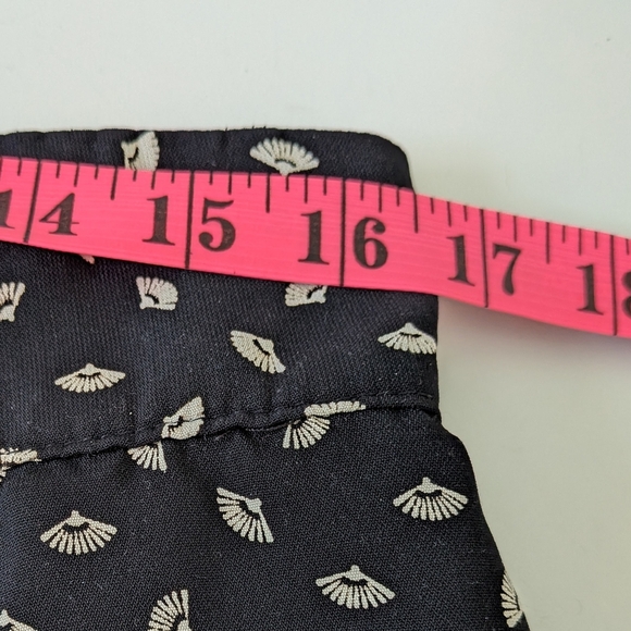 Annie 50 Black & Cream A-Line Buttoned Skirt – Size L #18 - Picture 5 of 6